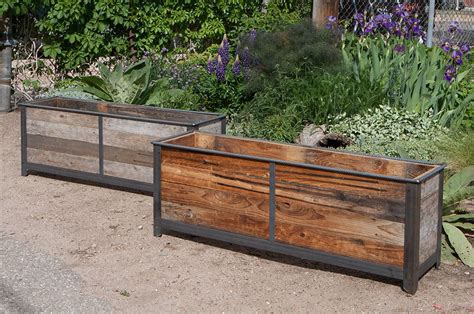 metal frame planter boxes|rustic metal planter boxes.